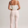 Pantaloni svasati a vita media con risvolto in modal Bebe con stampa a righe Pantaloni svasati a vita media con risvolto in modal Bebe con stampa a righe