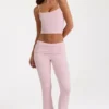 Pantaloni svasati a vita media in Modal color Blush Pantaloni svasati a vita media in Modal color Blush