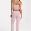 Pantaloni svasati a vita media in Modal color Blush Pantaloni svasati a vita media in Modal color Blush