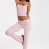 Pantaloni svasati a vita media in Modal color Blush Pantaloni svasati a vita media in Modal color Blush