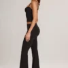 Pantaloni svasati a vita media in Modal Patsy, colore nero Pantaloni svasati a vita media in Modal Patsy, colore nero