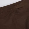 Pantaloni svasati con ruches in jersey spazzolato in Pecan Marl Pantaloni svasati con ruches in jersey spazzolato in Pecan Marl