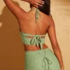 Pantaloni Zuni con allacciatura sul retro in verde Pantaloni Zuni con allacciatura sul retro in verde