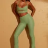 Pantaloni Zuni con allacciatura sul retro in verde Pantaloni Zuni con allacciatura sul retro in verde