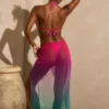 Pareo midi arricciato Gelato in verde multicolore