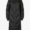 Parka lungo impermeabile con cappuccio in nero Parka lungo impermeabile con cappuccio in nero