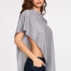 Poncho in jersey trasparente Ghalia in grigio Poncho in jersey trasparente Ghalia in grigio