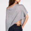 Poncho in jersey trasparente Ghalia in grigio Poncho in jersey trasparente Ghalia in grigio