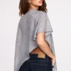 Poncho in jersey trasparente Ghalia in grigio Poncho in jersey trasparente Ghalia in grigio