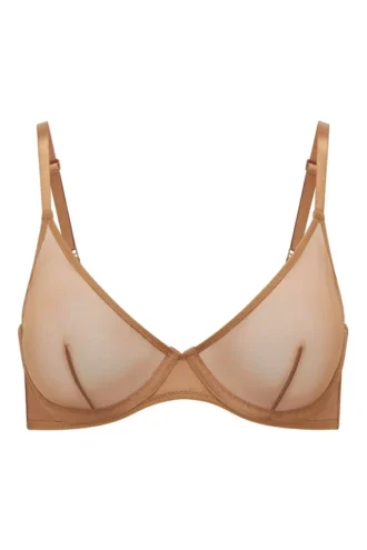 Reggiseno a balconcino a strato singolo in morbida rete Intimates color Mandorla Reggiseno a balconcino a strato singolo in morbida rete Intimates color Mandorla