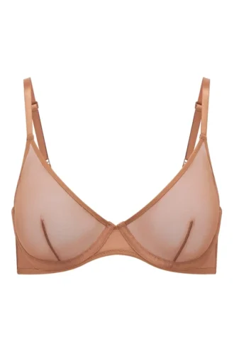 Reggiseno a balconcino a strato singolo in morbida rete Intimates color miele