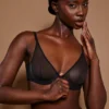 Reggiseno a balconcino a strato singolo in morbida rete Intimates, nero Reggiseno a balconcino a strato singolo in morbida rete Intimates, nero