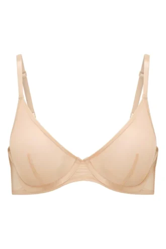 Reggiseno a balconcino in morbida rete a strato singolo Intimates, colore beige Reggiseno a balconcino in morbida rete a strato singolo Intimates, colore beige