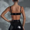Reggiseno a coppa curva in vinile Enchant Me in nero Reggiseno a coppa curva in vinile Enchant Me in nero