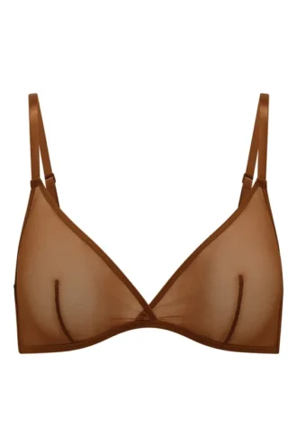 Reggiseno a triangolo monostrato in morbida rete Intimates color castagna Reggiseno a triangolo monostrato in morbida rete Intimates color castagna
