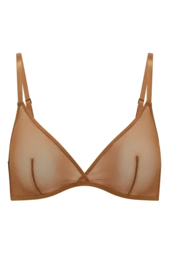 Reggiseno a triangolo monostrato in morbida rete Intimates color mandorla Reggiseno a triangolo monostrato in morbida rete Intimates color mandorla
