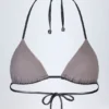 Reggiseno bikini a pannelli Caleta in argento cromato