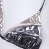 Reggiseno bikini a pannelli Caleta in argento cromato