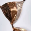 Reggiseno bikini a pannelli Caleta in oro bronzo