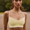 Reggiseno sportivo a contrasto con scollo a cuore Soft Active in giallo tenue Reggiseno sportivo a contrasto con scollo a cuore Soft Active in giallo tenue