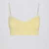 Reggiseno sportivo a contrasto con scollo a cuore Soft Active in giallo tenue Reggiseno sportivo a contrasto con scollo a cuore Soft Active in giallo tenue