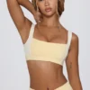 Reggiseno sportivo a contrasto in Lemon Marl Reggiseno sportivo a contrasto in Lemon Marl