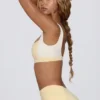Reggiseno sportivo a contrasto in Lemon Marl Reggiseno sportivo a contrasto in Lemon Marl