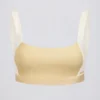 Reggiseno sportivo a contrasto in Lemon Marl Reggiseno sportivo a contrasto in Lemon Marl