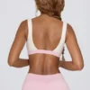 Reggiseno sportivo a contrasto in rosa pallido melange Reggiseno sportivo a contrasto in rosa pallido melange