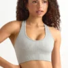 Reggiseno sportivo con dorso a vogatore FlexiRib in grigio Reggiseno sportivo con dorso a vogatore FlexiRib in grigio