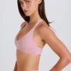 Reggiseno sportivo con scollo a V e incrocio sulla schiena in color malva Reggiseno sportivo con scollo a V e incrocio sulla schiena in color malva