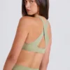 Reggiseno sportivo con scollo a V e spalline incrociate in Matcha Reggiseno sportivo con scollo a V e spalline incrociate in Matcha