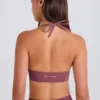 Reggiseno sportivo con scollo rotondo e scollo all’americana in tessuto elasticizzato in quattro direzioni, colore Acai Reggiseno sportivo con scollo rotondo e scollo all’americana in tessuto elasticizzato in quattro direzioni, colore Acai