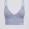Reggiseno sportivo Define Luxe con scollo a V in grigio blu Reggiseno sportivo Define Luxe con scollo a V in grigio blu