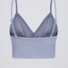 Reggiseno sportivo Define Luxe con scollo a V in grigio blu Reggiseno sportivo Define Luxe con scollo a V in grigio blu