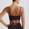 Reggiseno sportivo Define Luxe con scollo a V in nero Reggiseno sportivo Define Luxe con scollo a V in nero