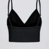 Reggiseno sportivo Define Luxe con scollo a V in nero Reggiseno sportivo Define Luxe con scollo a V in nero