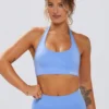 Reggiseno sportivo Define Luxe con scollo all’americana in azzurro Reggiseno sportivo Define Luxe con scollo all’americana in azzurro