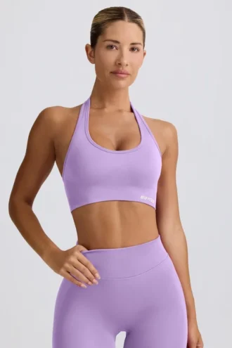 Reggiseno sportivo Define Luxe con scollo all’americana in lilla