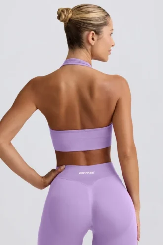 Reggiseno sportivo Define Luxe con scollo all’americana in lilla