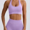 Reggiseno sportivo Define Luxe con scollo all’americana in lilla Reggiseno sportivo Define Luxe con scollo all’americana in lilla