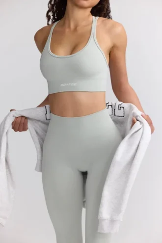Reggiseno sportivo Define Luxe con spalline in grigio