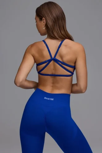 Reggiseno sportivo Define Luxe Multiway con schiena scoperta in blu reale