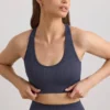 Reggiseno sportivo FlexiRib con dorso a vogatore in Indigo Slate Reggiseno sportivo FlexiRib con dorso a vogatore in Indigo Slate