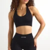 Reggiseno sportivo FlexiRib con dorso a vogatore in nero Reggiseno sportivo FlexiRib con dorso a vogatore in nero