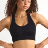 Reggiseno sportivo FlexiRib con dorso a vogatore in nero Reggiseno sportivo FlexiRib con dorso a vogatore in nero