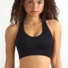 Reggiseno sportivo FlexiRib con dorso a vogatore in nero Reggiseno sportivo FlexiRib con dorso a vogatore in nero