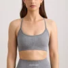 Reggiseno sportivo FlexiRib con scollo rotondo in grigio melange Reggiseno sportivo FlexiRib con scollo rotondo in grigio melange