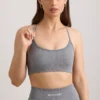 Reggiseno sportivo FlexiRib con scollo rotondo in grigio melange Reggiseno sportivo FlexiRib con scollo rotondo in grigio melange