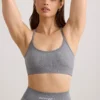 Reggiseno sportivo FlexiRib con scollo rotondo in grigio melange Reggiseno sportivo FlexiRib con scollo rotondo in grigio melange